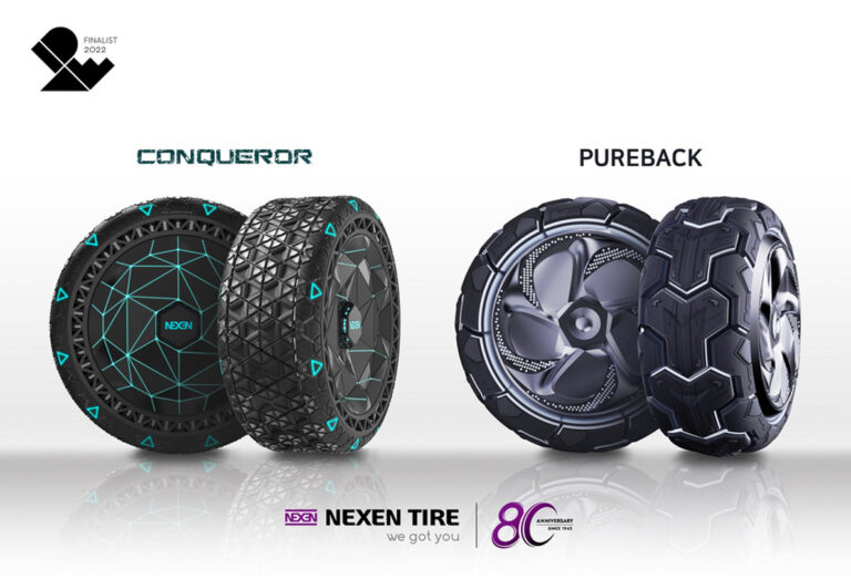 View of two concept NEXEN tyres that were finalists in the 2022 Idea awards